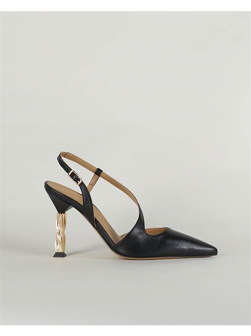 Leather pumps with gold heel Wo Milano WO MILANO | Decollete | 40399